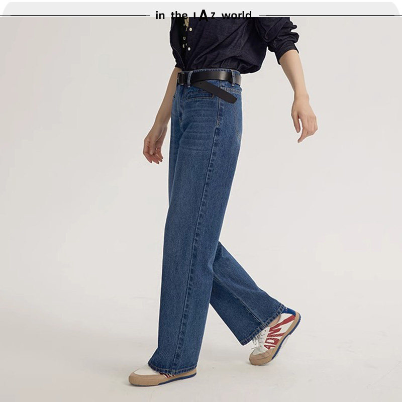 IAZ前贴袋直筒修身摩登牛仔裤冬春季女宽松休闲,女装/女士精品,牛仔裤,淘宝优惠券,粉丝福利购,淘宝优惠卷