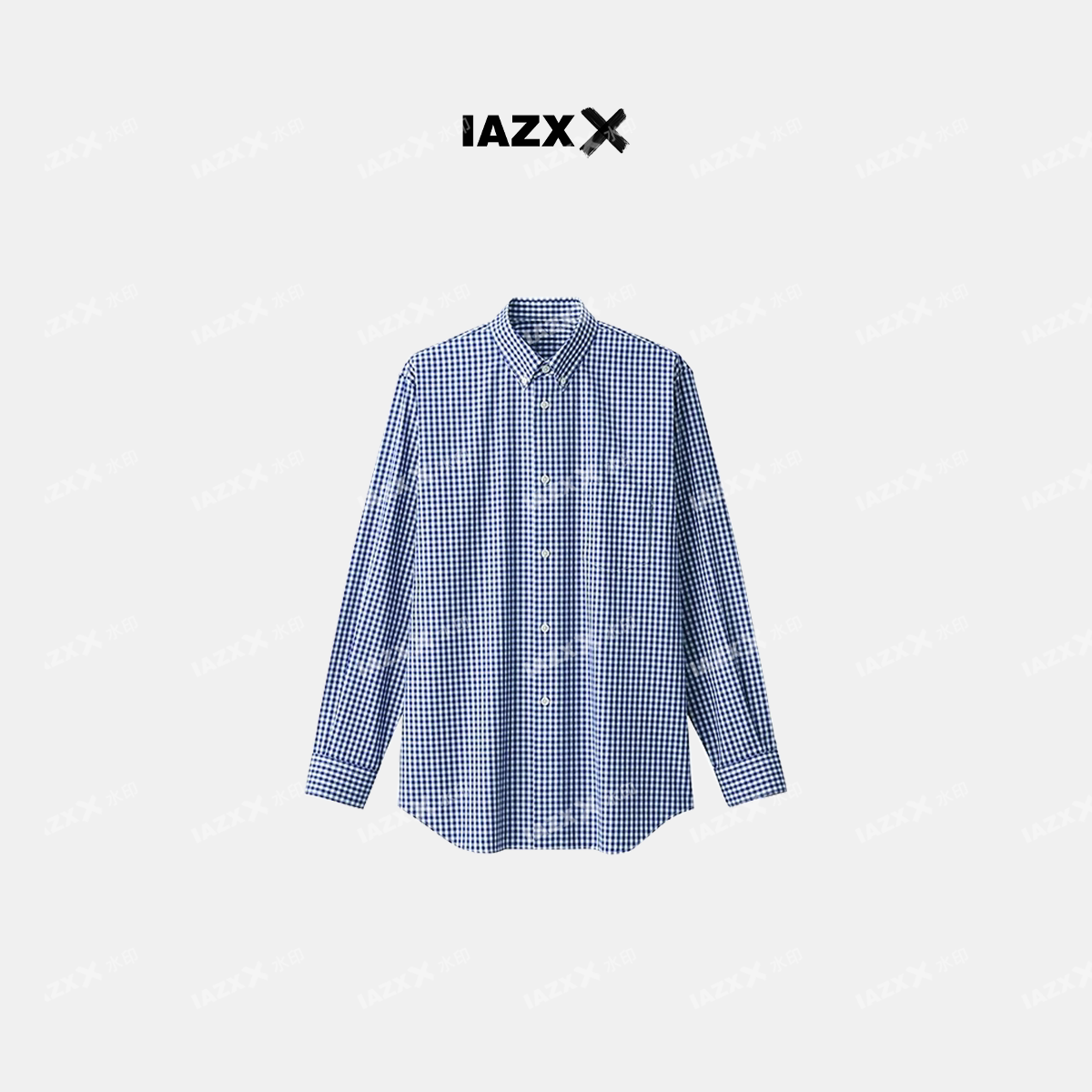 IAZXX「 海岸线 」格子正肩长袖衬衫