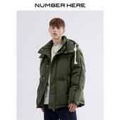 NUMBER HERE90%白鸭绒拼接羽绒服夹克外套大衣男女款 NH24Y184