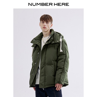 NUMBER HERE90%白鸭绒拼接羽绒服夹克外套大衣男女款NH24Y184