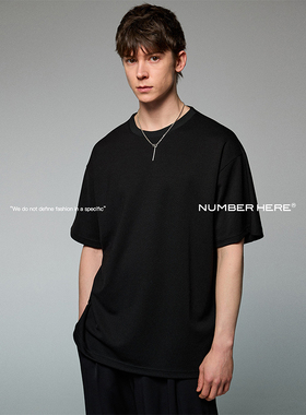 NUMBER HERE 进口醋酸面料新款透气基础圆领短袖T恤男女NH12T332