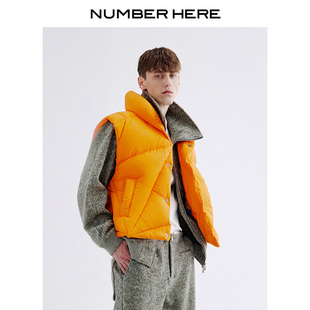 NUMBER HERE 王一珩同款90%白鸭绒羽绒服马甲夹克外套大衣男女款