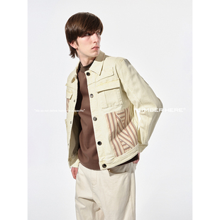 NUMBER HERE【造物系列】春季水洗做旧牛仔夹克外套23300119304