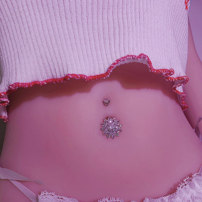 925纯银脐钉脐环防过敏粗针短针