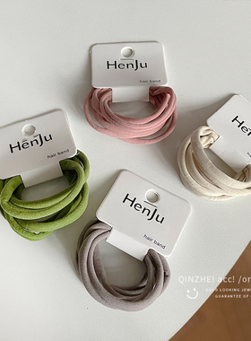 纯色毛巾圈高弹力耐用头绳少女扎头发皮筋皮套发圈简约气质扎马尾