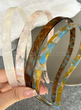 醋酸眼镜洗脸发箍女不夹耳骨高级感小众设计感头箍2024年新款头饰