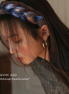 毛线麻花宽边发箍女高颅顶复古头箍洗脸发卡外出气质压发发捆头饰