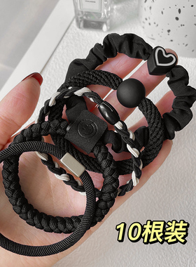 2023年新款扎头绳发圈女简约扎头发橡皮筋头饰高弹力耐用发绳皮套