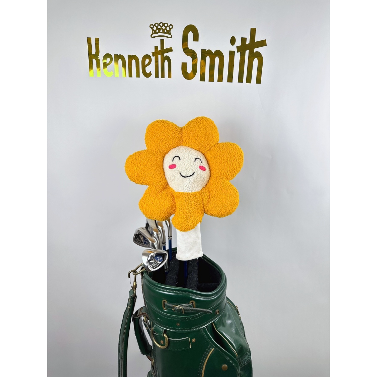 高尔夫一号木杆套球杆保护套杆头套卡通毛绒向阳花帽套太阳花