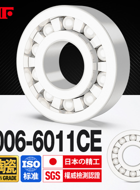 进口KIF氧化锆全陶瓷轴承6006密封6007满珠6008 6009 6010 6011CE
