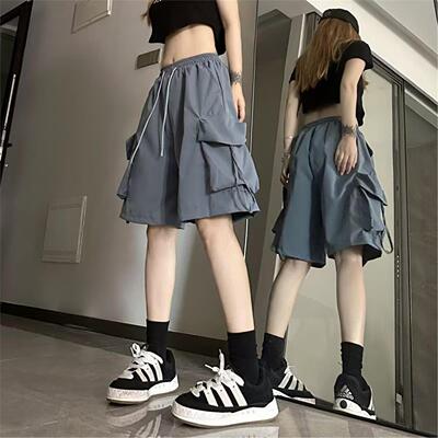 批发2026夏季高质量美式潮流工装短裤外穿阔腿休闲显瘦速干五分直