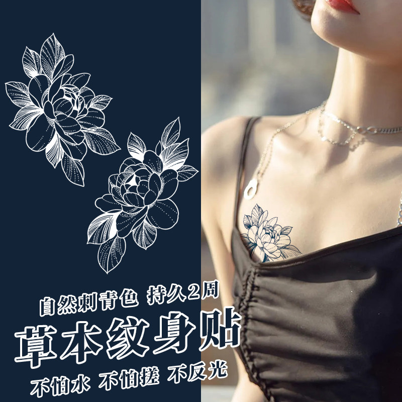 草本果汁纹身贴女防水持久