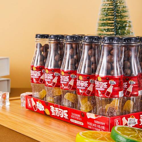 悠甄麦香可乐软糖麦丽素巧克力校门口零食小卖部批发休闲童年回忆