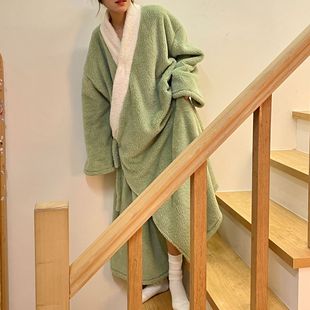浴袍女款2025新款冬加厚吸水冬季洗完澡穿的猴哥同款睡袍家居服