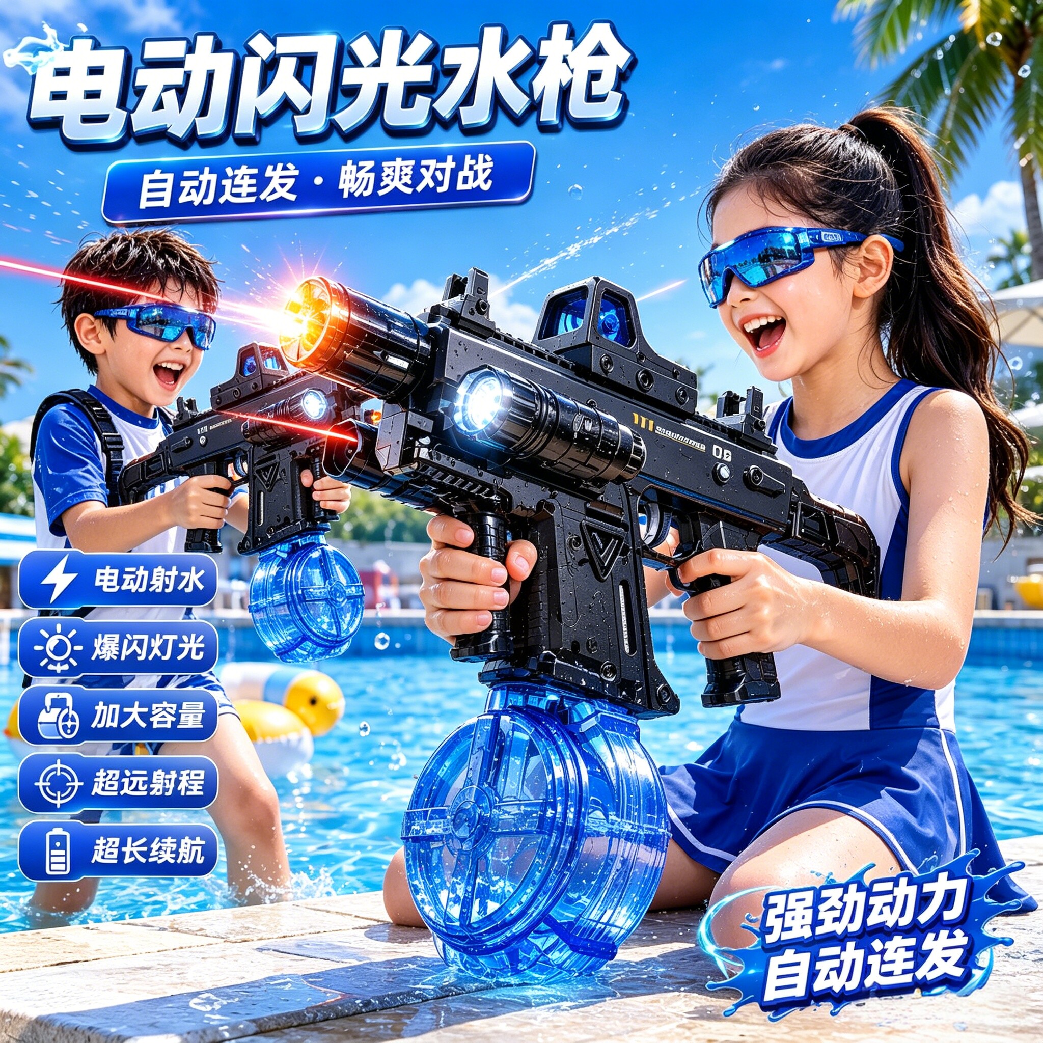 三角洲维克托电动水枪连发大容量图片