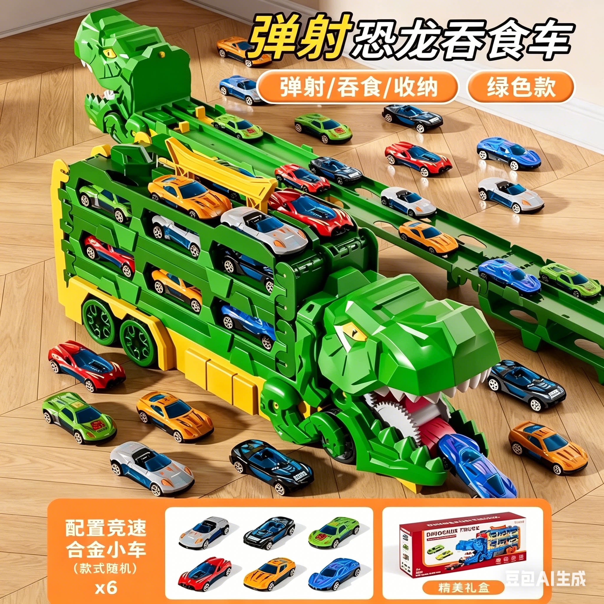霸王恐龙弹射车六一儿童节生日礼物伴手礼送男生小礼品有意义玩具