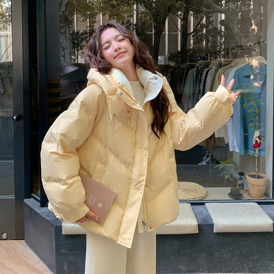 小个子羽绒服女2025年冬季宽松短款加厚棉服外套设计感洋气高中