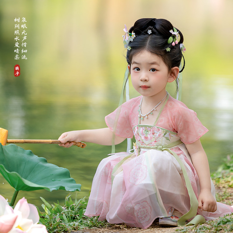 暑期出游|萌乎女童汉服连衣裙图片