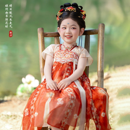 六一出游穿萌乎女童古风汉服襦裙