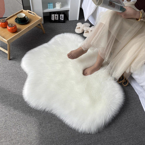 云朵羊毛地毯不规则镜前毛毛毯