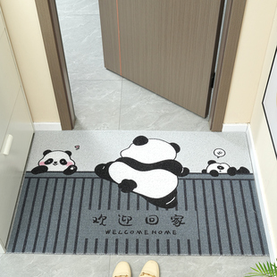 欢迎回家入户门地垫卡通丝圈门垫防滑进门脚垫玄关大门口蹭土地毯