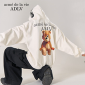 ADLV秋季 上衣灰色黑色 外套男女款 流行风格 拉链连帽卫衣2025年新款