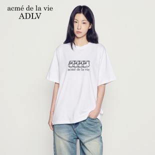 百搭T恤上衣 ADLV多色AC熊脸LOGO宽松短袖 25新款 男女同款 体恤夏季