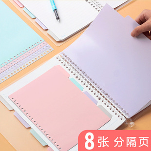 8张活页本分页隔页纸分页纸文件夹分页标签索引纸隔页板pp塑料索