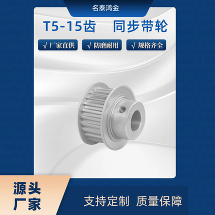 同步带轮 T5-15齿 TTPA15T5200-A-P5/6/7/8 TTPA15T5200-A-N10/12