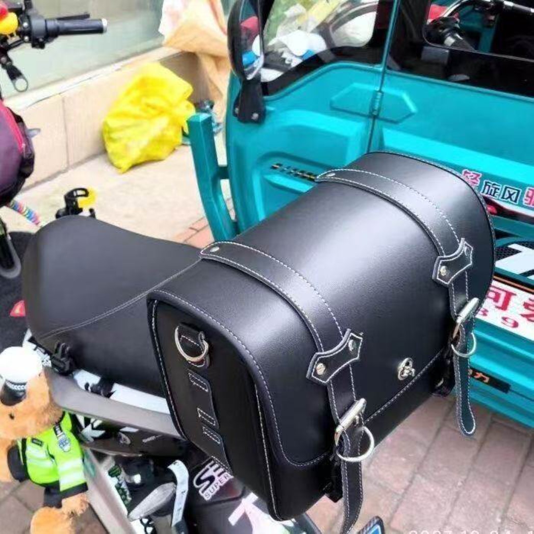 电动车收纳摩托车可爱通用后尾包踏板车电瓶车电车复古后尾包后置