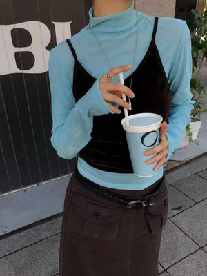 现～韩国正品新款Atmosphere秋冬高级感气质百搭两件套吊带上衣女