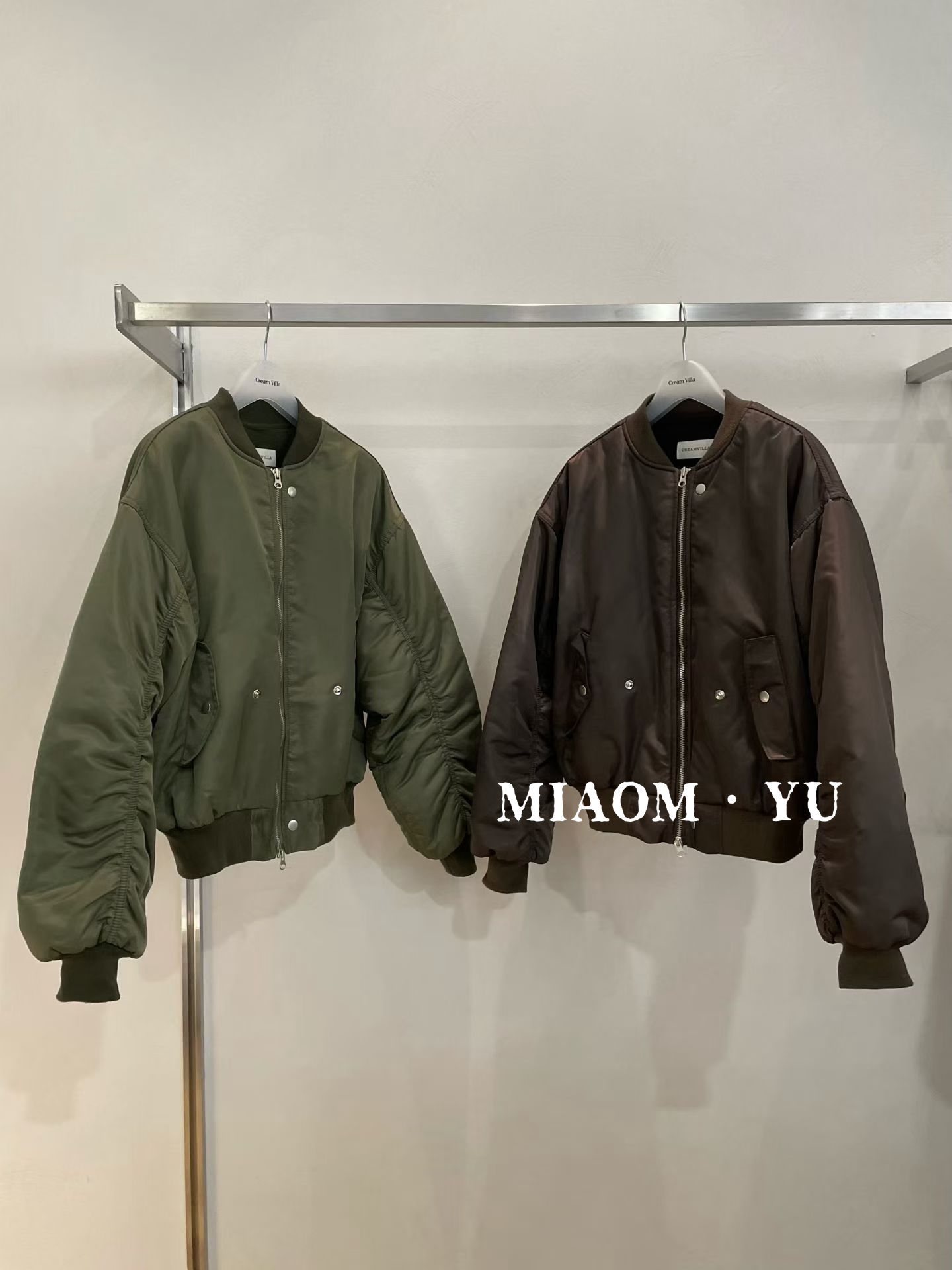 现～韩国东大门正品新款cream2025秋冬个性百搭宽松加棉棉服外套