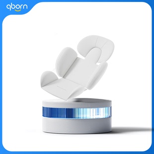 qborn婴儿推车护脊仿生睡垫360度包裹定型枕亲肤舒适吸汗保暖