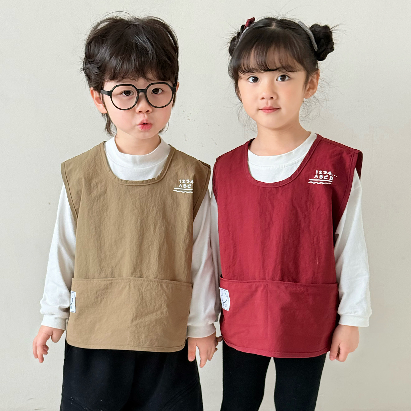 宝宝罩衣马甲围裙防泼水儿童画画书法护衣幼儿园活动园服定制姓名
