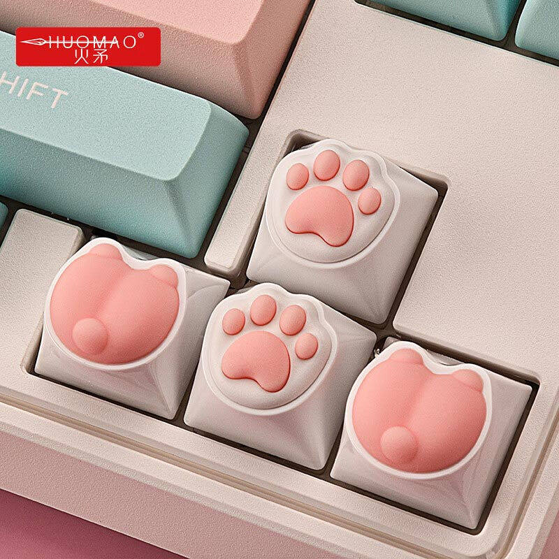 猫爪键帽单颗硅胶手感柯基屁屁OEM高度女生创意键盘键帽个性客制图片