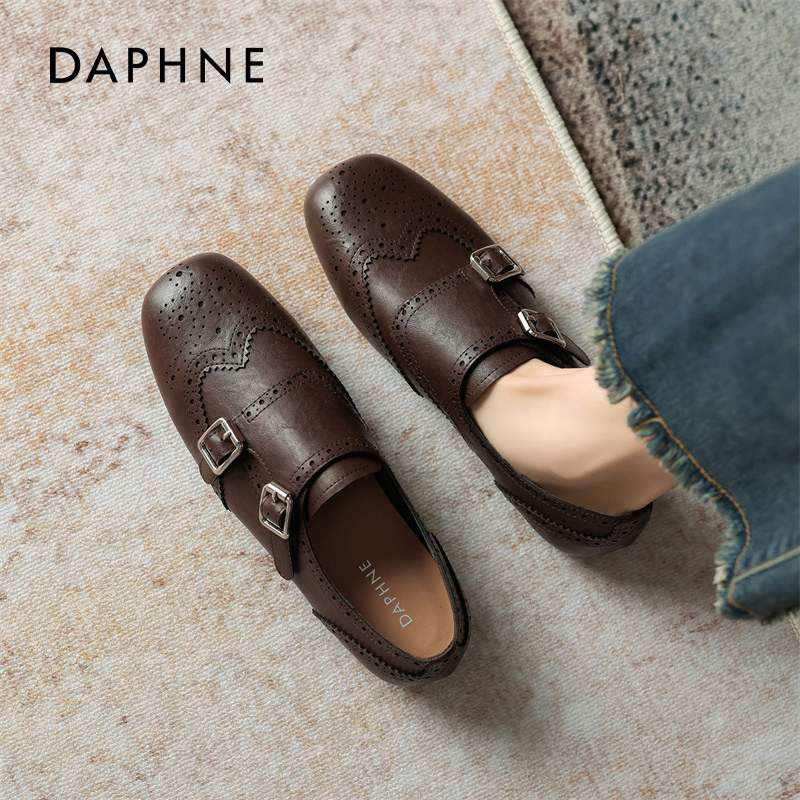 达芙妮乐福鞋女2026春季新款发箍英伦风小皮鞋巴洛克平底通勤单鞋,女鞋,深口单鞋,淘宝优惠券,粉丝福利购,淘宝优惠卷