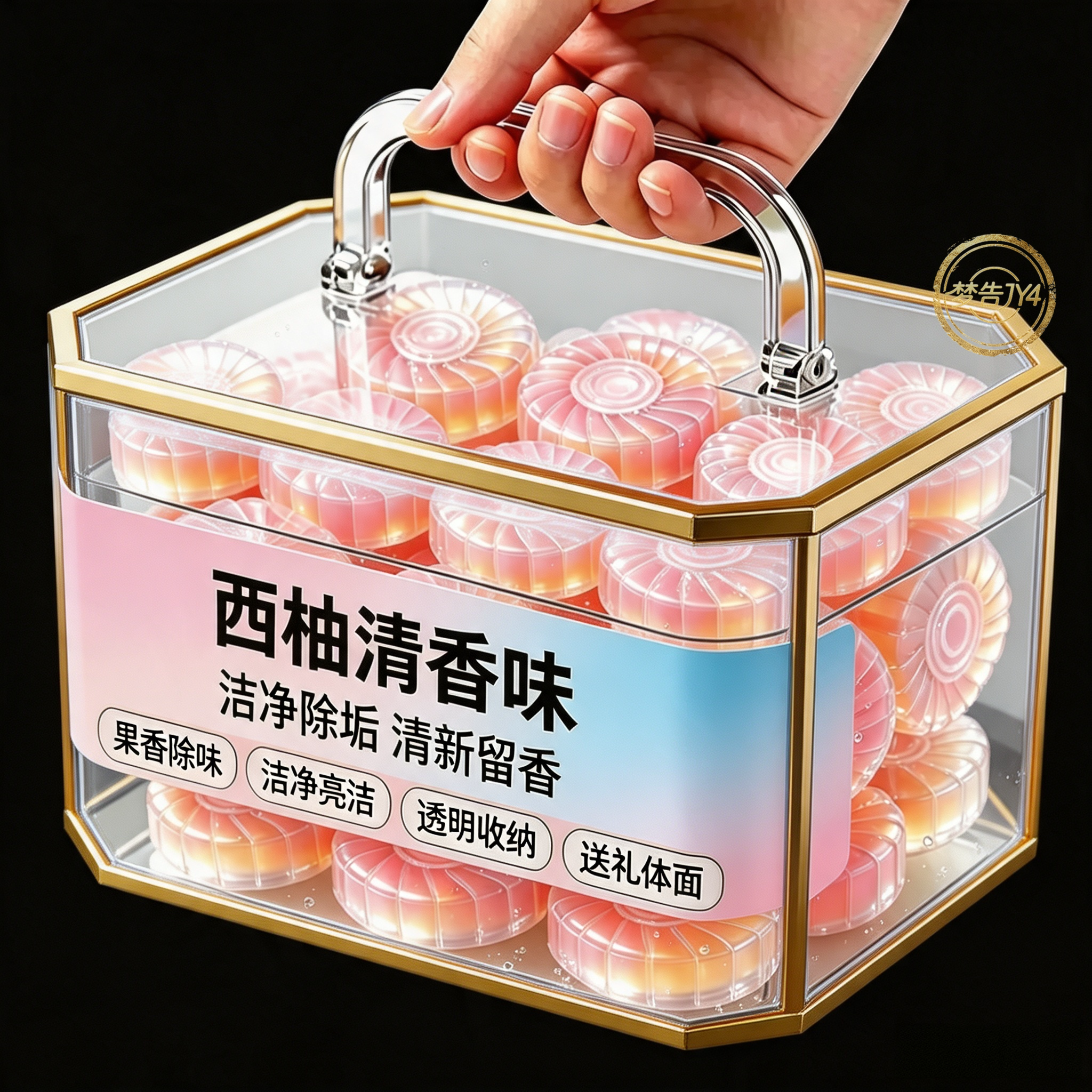 西柚香味马桶清洁块除臭去污除垢清洁持久留香卫生间洁厕宝固体块