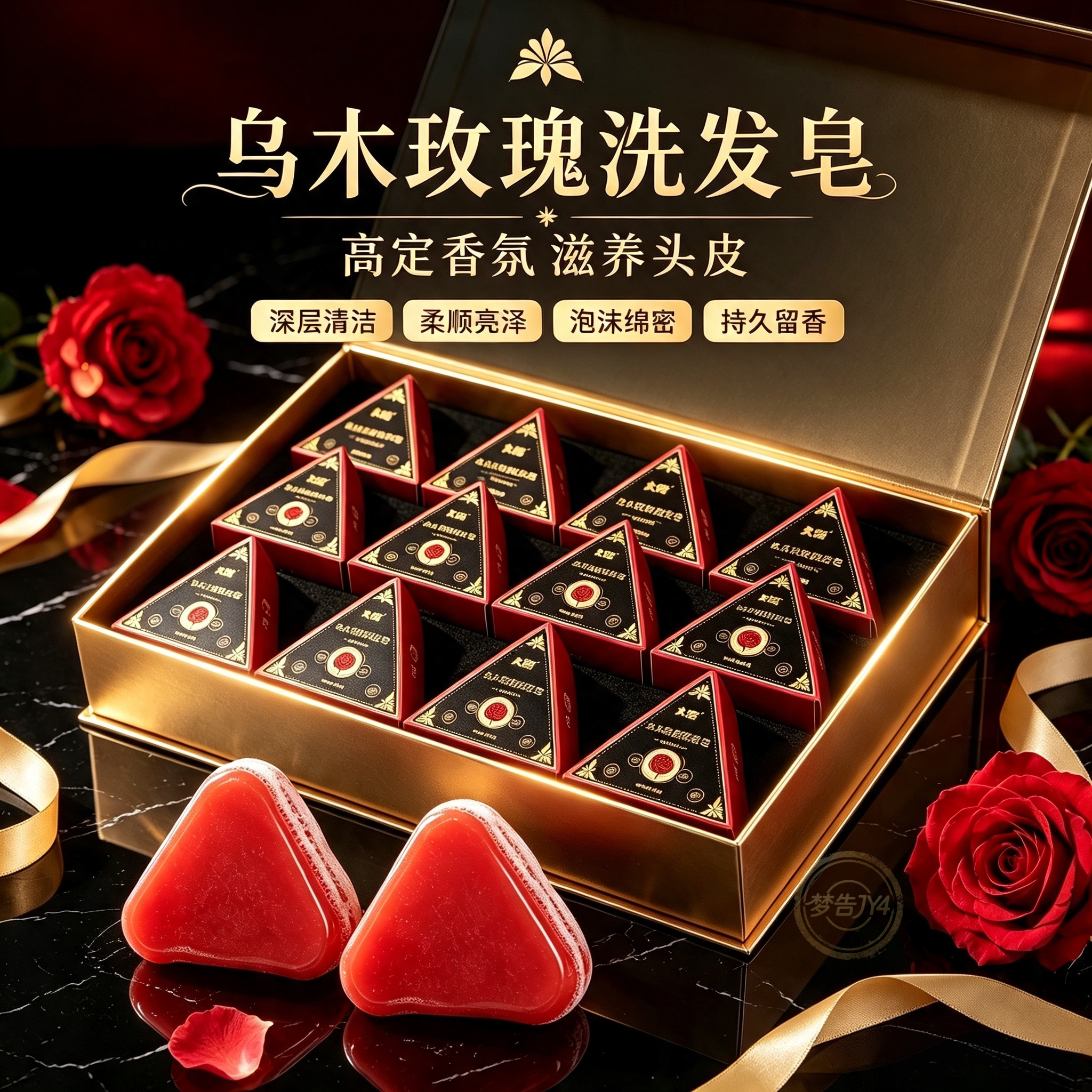 乌木玫瑰植萃洗发皂控油去屑