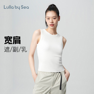 Sea Breath 无袖 Lulla 宽肩背心修身 运动健身T恤女 专