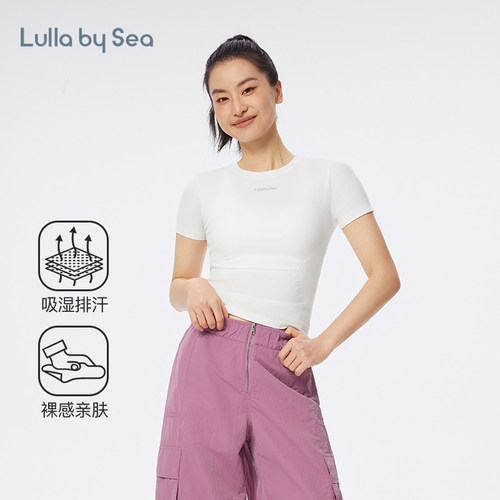 运动T恤无缝裸感健身短袖上衣女