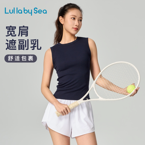 宽肩背心遮副乳运动无袖休闲上衣