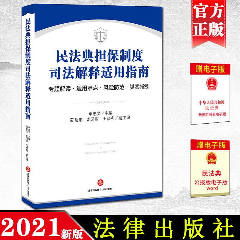 2021新 民法典担保制度司法解释适用指南 专题解读 适用难点 风险防范 类案指引 担保法律风险防范 担保纠纷诉讼代理参考 法律书籍
