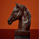 黑檀木雕刻马摆件实木马首十二生肖马到成功客厅办公室红木工艺品