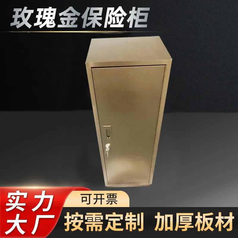 拉丝玫瑰金304不锈钢封釉保险柜 文件柜铁皮柜办公资料档案储物柜