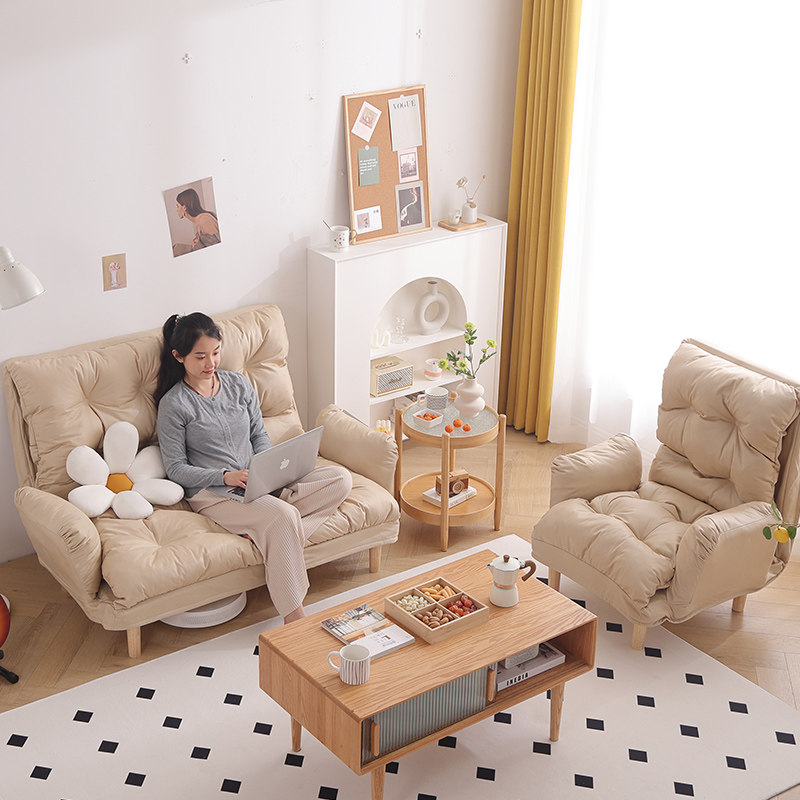 懒人沙发可躺可睡卧室小户型阳台双人小沙发公寓出租房折叠沙发床