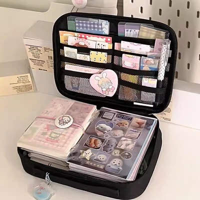 透明手账收纳包高颜值手账本贴画收纳包工具手提包痛包收纳整理包