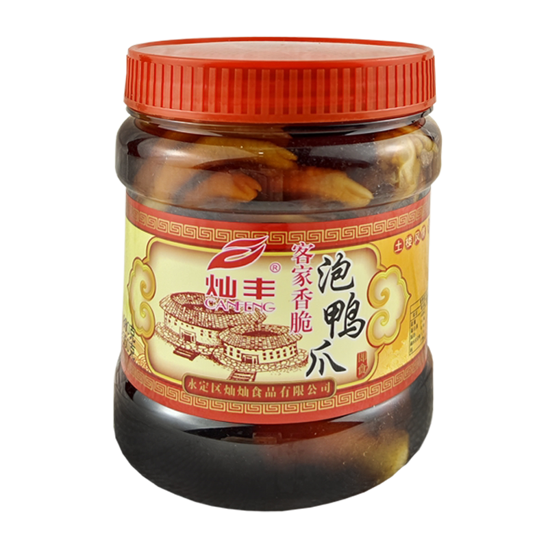 罐装泡鸭爪腌制酸辣口味脆爽