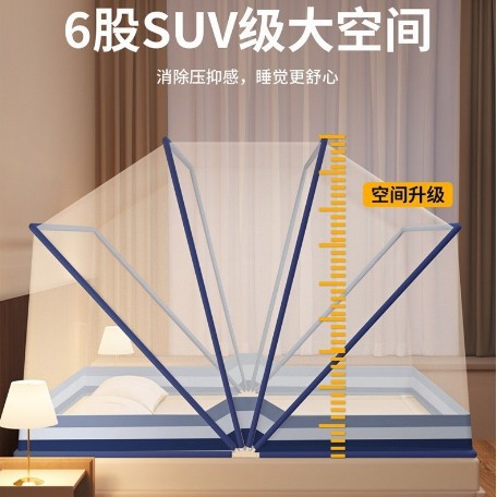 可折叠免安装蚊帐2025新款家用卧室儿童蒙古包防蚊罩帐篷全罩式
