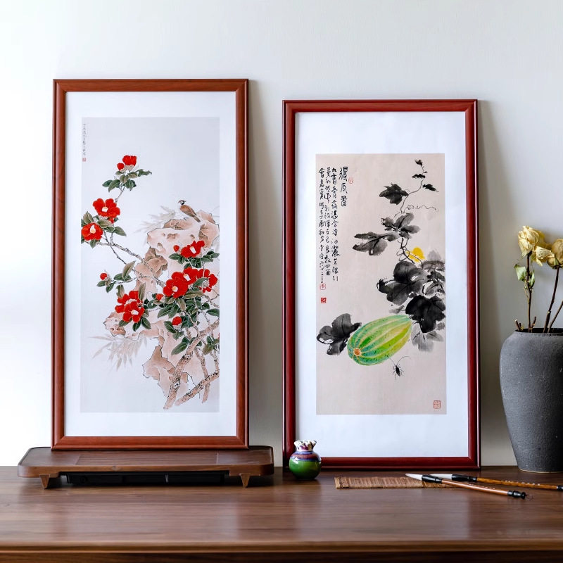 实木自装裱字画书法空框相框挂墙画框a3素描A4裱框国画框架画外框