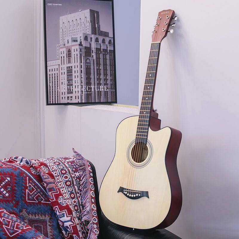 新手吉他入门练习琴初学者零基础38寸41寸木吉他学生民谣吉他面单